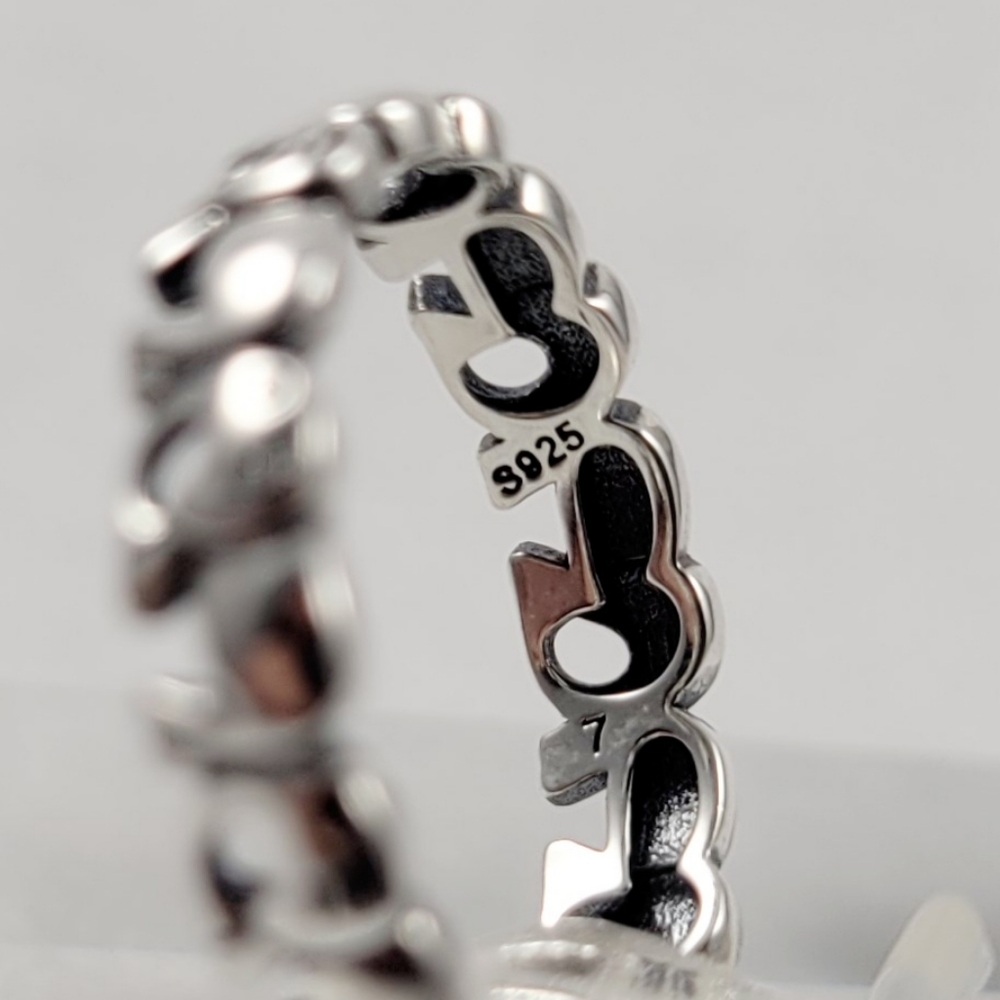 Sterling Silver Elephant Eternity Band - Picture 11 of 13